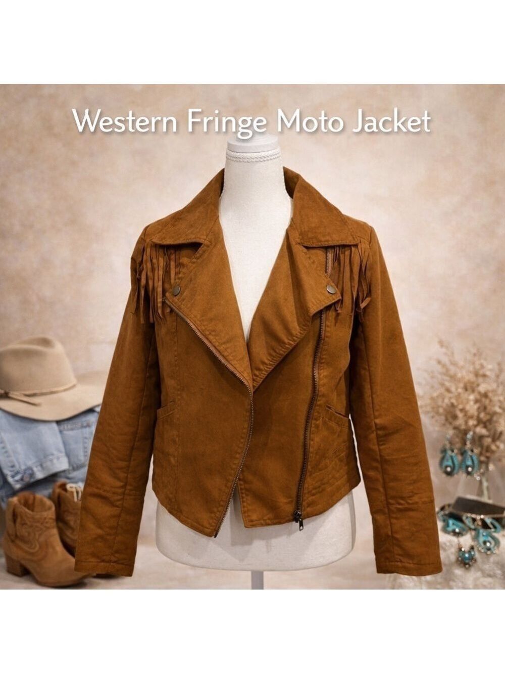 BSweet Faux Suede Fringe Moto Jacket
Size Small - Picture 9 of 13